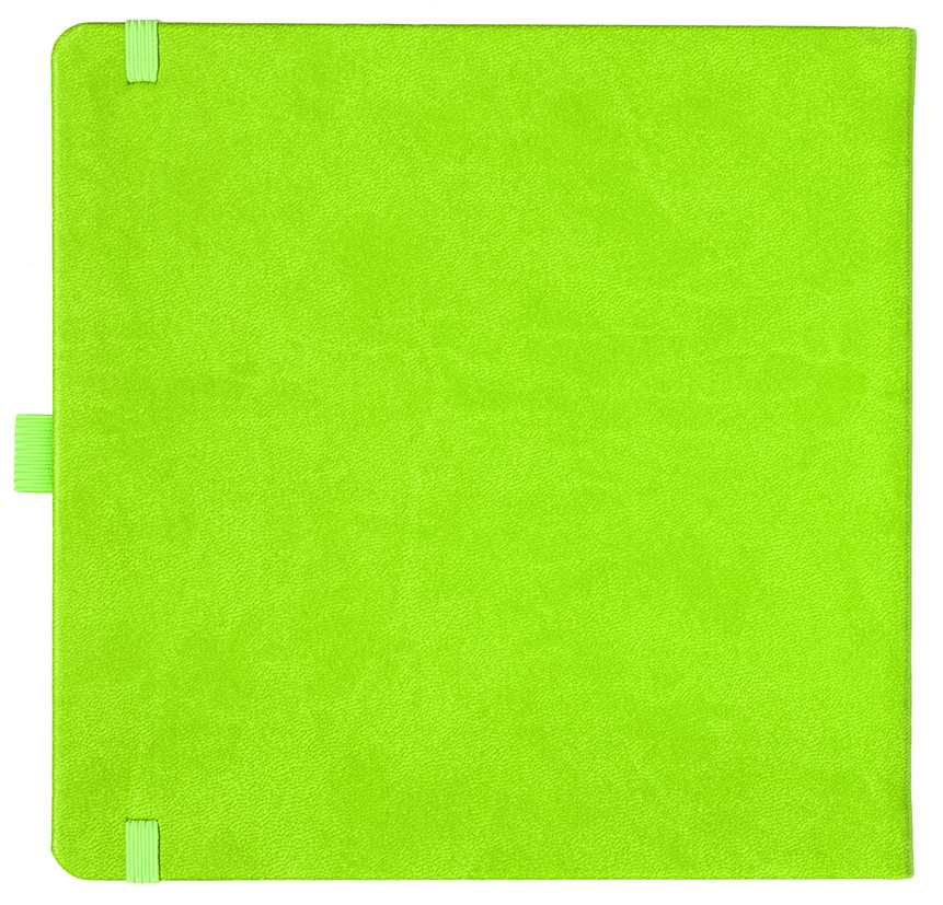 Notizbuch Style Square im Format 17,5x17,5cm, Inhalt kariert, Einband Slinky in der Farbe Lime
