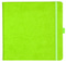 Notizbuch Style Square im Format 17,5x17,5cm, Inhalt kariert, Einband Slinky in der Farbe Lime