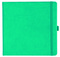 Notizbuch Style Square im Format 17,5x17,5cm, Inhalt kariert, Einband Slinky in der Farbe Turquoise