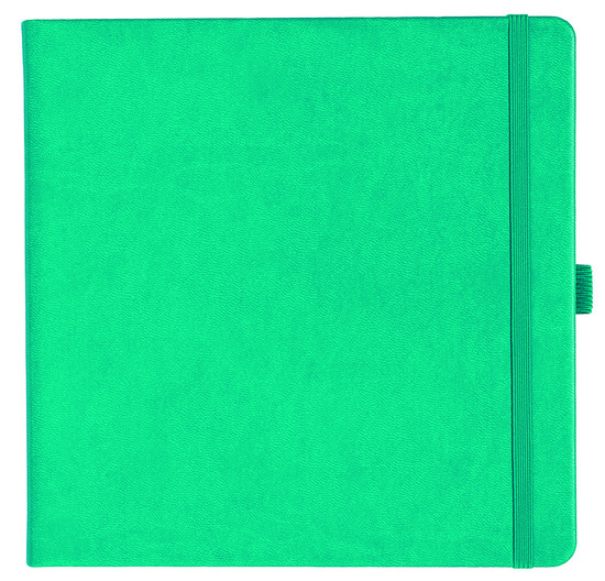 Notizbuch Style Square im Format 17,5x17,5cm, Inhalt liniert, Einband Slinky in der Farbe Turquoise