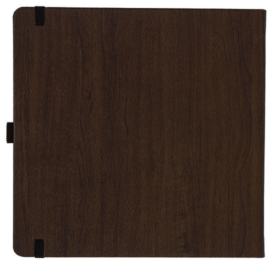 Notizbuch Style Square im Format 17,5x17,5cm, Inhalt liniert, Einband Woody in der Farbe Brown
