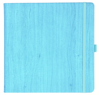 Notizbuch Style Square im Format 17,5x17,5cm, Inhalt liniert, Einband Woody in der Farbe Sky