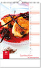 Kalender "Aromaküche" im Format 24 x 38,5 cm, mit Wire-O Bindung und verlängerter Rückwand
