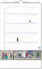 Kalender "Familienplaner" im Format 24 x 38,5 cm, mit Wire-O Bindung und verlängerter Rückwand
