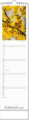Kalender "Tee & Heiltees" im Format 13 x 52,5 cm, mit Wire-O Bindung und verlängerter Rückwand