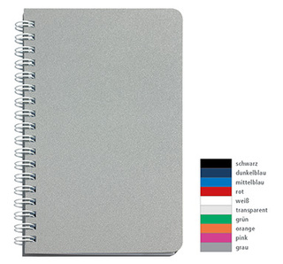 Taschentimer "Luxus" im Format 10,5 x 16,5 cm, deutsche Version, 128 Seiten, Wire-O-Bindung, Kartoneinband, PP-Einband schwarz