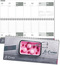 Schreibtischquerkalender "Typo" mit überstehender Kartonrückwand im Format 30,5 x 13,5 cm, 112 Seiten, Version deutsch