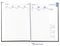 Wochenkalender "Business D" im Format 17,2 x 24 cm, deutsches Kalendarium Grau/Blau mit Leseband, 144 Seiten Fadenheftung, Eckenperforation, Einband Fashion anthrazit