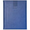 Wochenkalender "Manager Register D" im Format 21 x 26 cm, 144 Seiten, 1-spr. Deutsch, 2-farbig grau/blau, Fadenheftung, Monatsregister, 1 Leseband, Decke Arizona mittelblau, Vorderseite mit Blindprägung