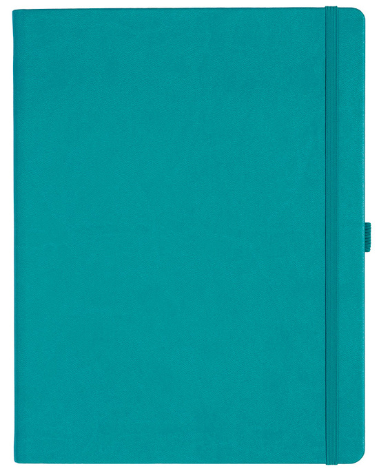 Notizbuch Style Large im Format 19x25cm, Inhalt blanco, Einband Slinky in der Farbe Turquoise