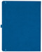 Notizbuch Style Large im Format 19x25cm, Inhalt kariert, Einband Slinky in der Farbe Azure