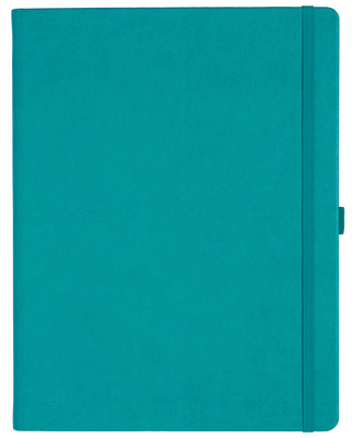 Notizbuch Style Large im Format 19x25cm, Inhalt kariert, Einband Slinky in der Farbe Turquoise