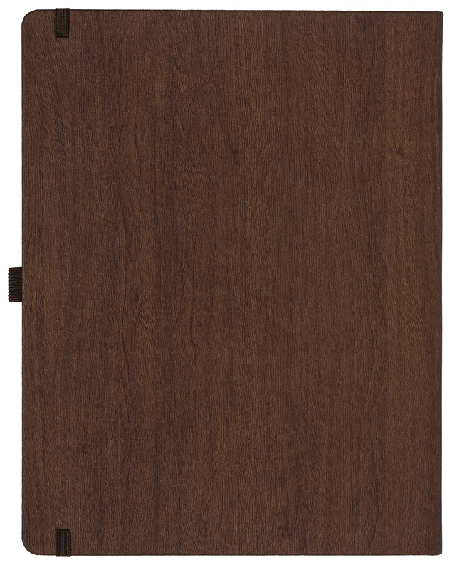 Notizbuch Style Large im Format 19x25cm, Inhalt kariert, Einband Woody in der Farbe Brown