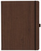 Notizbuch Style Large im Format 19x25cm, Inhalt kariert, Einband Woody in der Farbe Brown