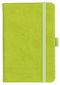 Notizbuch Style Small im Format 9x14cm, Inhalt kariert, Einband Slinky in der Farbe Lime