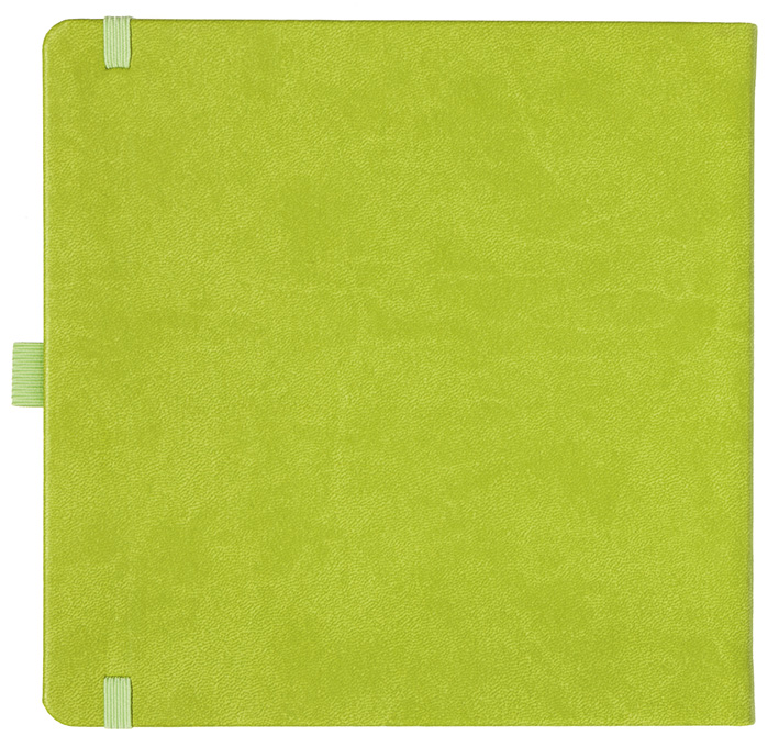 Notizbuch Style Square im Format 17,5x17,5cm, Inhalt blanco, Einband Slinky in der Farbe Lime