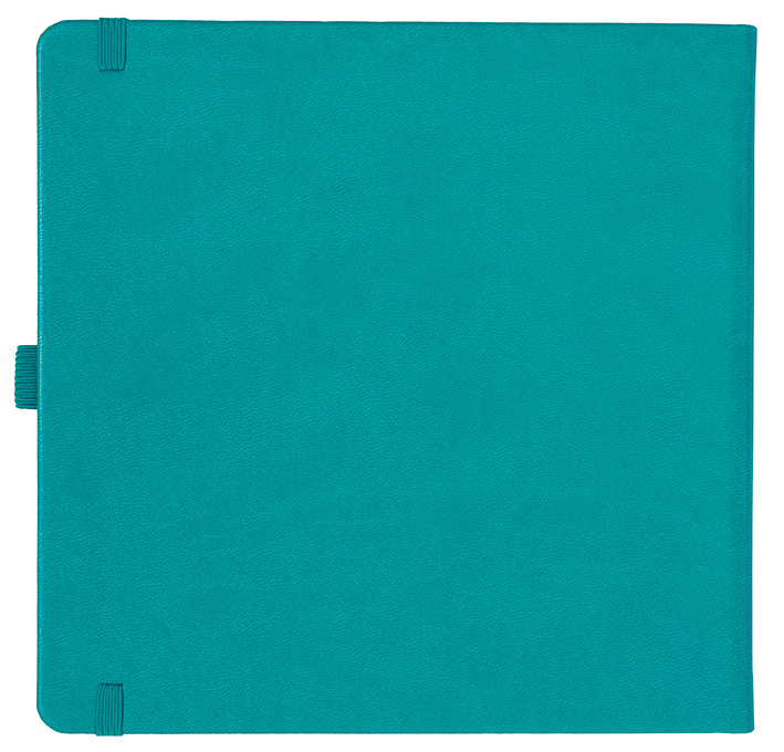 Notizbuch Style Square im Format 17,5x17,5cm, Inhalt kariert, Einband Slinky in der Farbe Turquoise