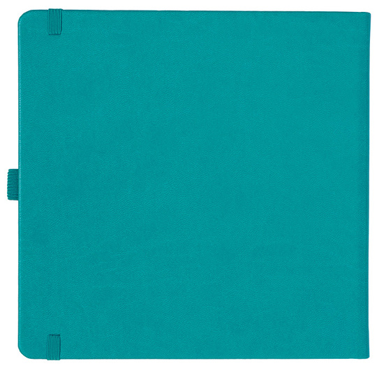 Notizbuch Style Square im Format 17,5x17,5cm, Inhalt kariert, Einband Slinky in der Farbe Turquoise