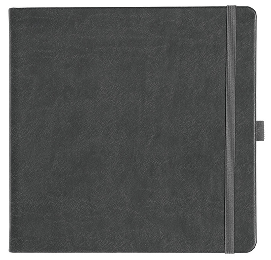 Notizbuch Style Square im Format 17,5x17,5cm, Inhalt liniert, Einband Slinky in der Farbe Dark Grey