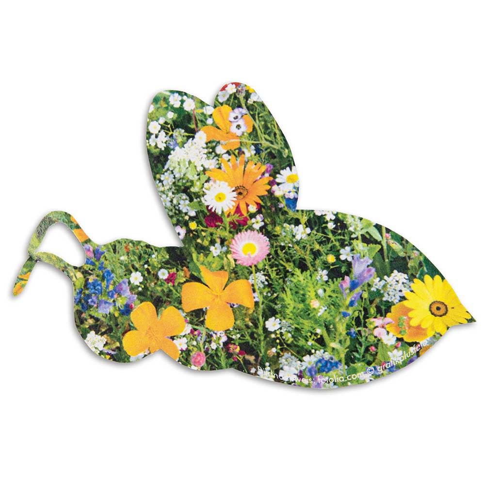 Samenpapier in Klappkärtchen - Bienchen