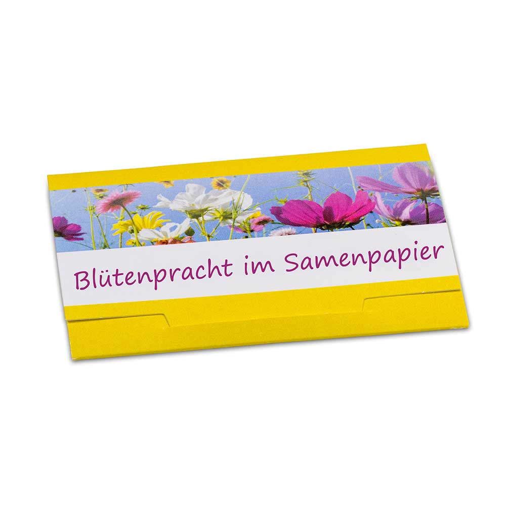Samenpapier in Klappkärtchen - Bienchen