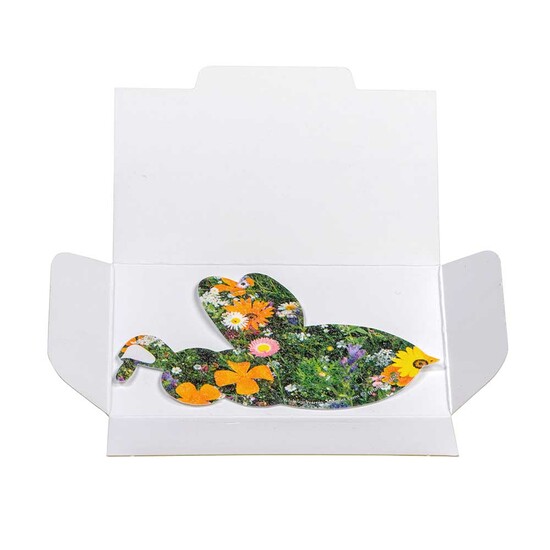 Samenpapier in Klappkärtchen - Bienchen