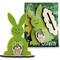 Steckfigur Hase in Werbekarte - Hase mit Lasergravur