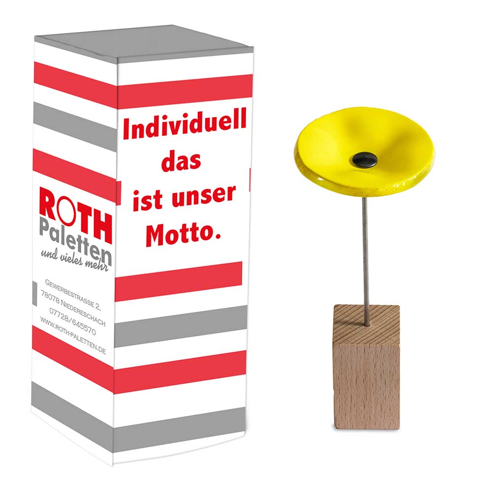 Handgefertigte Glasblume - gelb