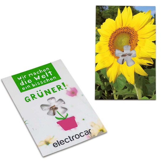 Samen-Karte-Mini Blume - Sonnenblume