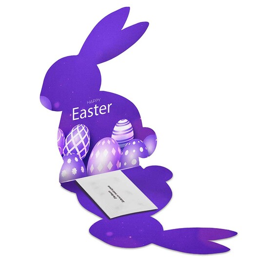 Klappkärtchen Osterhase - Druck individuell 4/4-c
