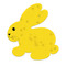 Samenpapier in Klappkärtchen - Ostern - Häschen