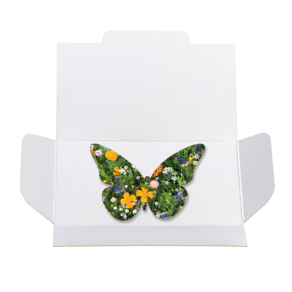 Samenpapier im Klappkärtchen - Schmetterling