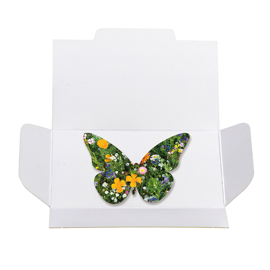 Samenpapier im Klappkärtchen - Schmetterling