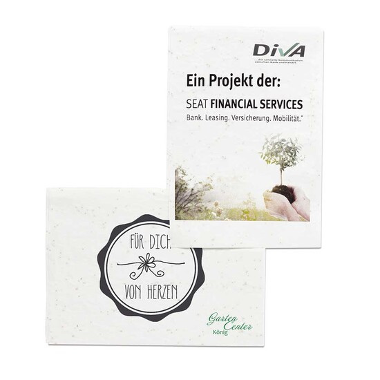 Samenpapier DIN A5 - Kräutermischung, Druck 4/0-c