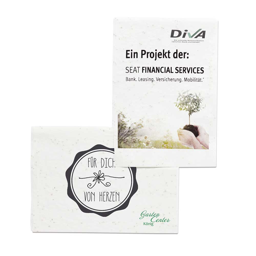 Samenpapier DIN A5 - Kräutermischung, Druck 4/4-c
