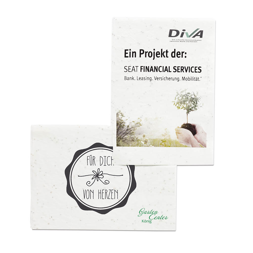 Samenpapier DIN A7 - Mohnblume, Druck 4/4-c