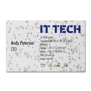 Samenpapier Visitenkarten - Mohnblume, Druck 4/0-c