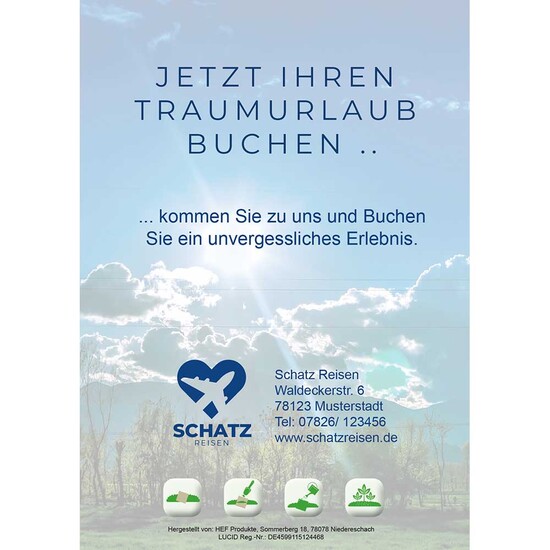 Samenpapier auf A6-Karte - Bienchen