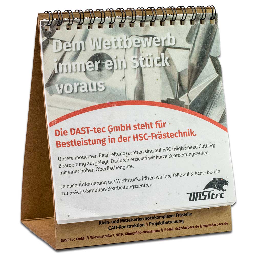 Samenpapier-Tischkalender - Minze