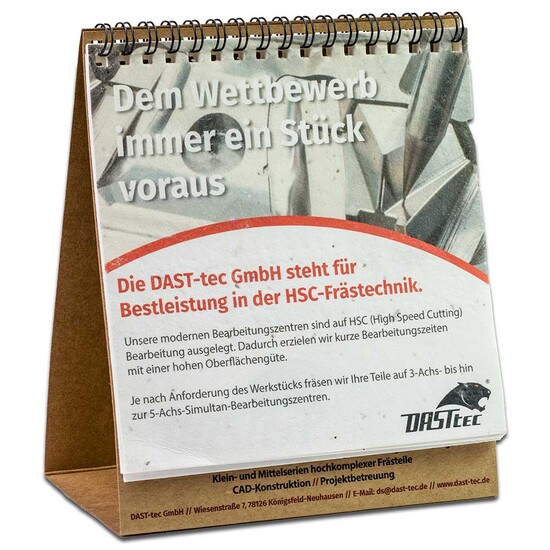 Samenpapier-Tischkalender - Wildblumenmischung