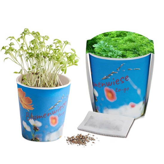 Blumenwiese To-Go - Ostern - Petersilie - Druck individuell 4/0-c