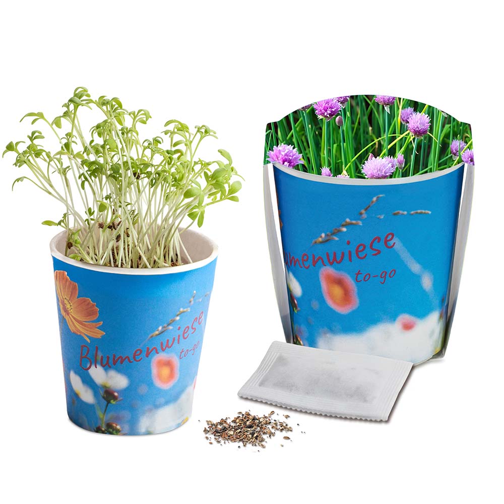 Blumenwiese To-Go - Ostern - Schnittlauch - Druck individuell 4/0-c