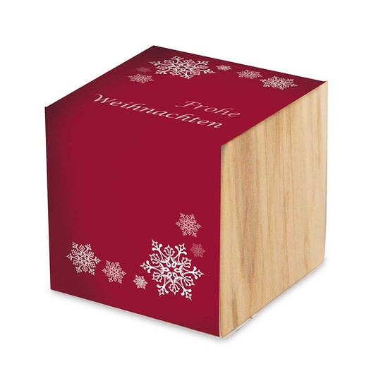 Pflanz-Holz Maxi mit Samen - Ringelblume, 1 Seite gelasert