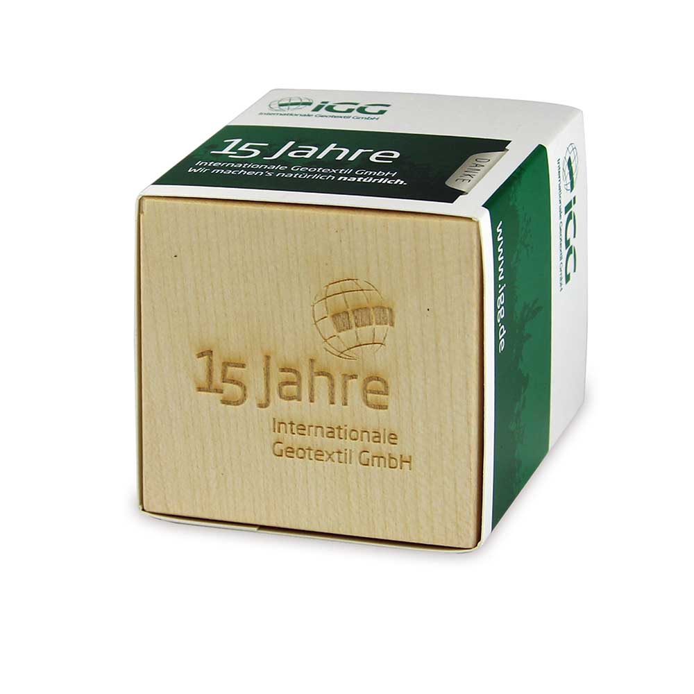 Pflanz-Holz Maxi mit Samen - Gartenkresse, 2 Seiten gelasert