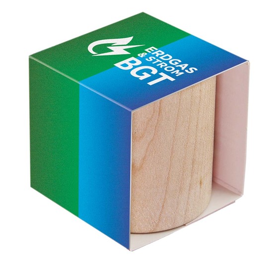 Pflanz-Holz rund mit Samen - Margerite