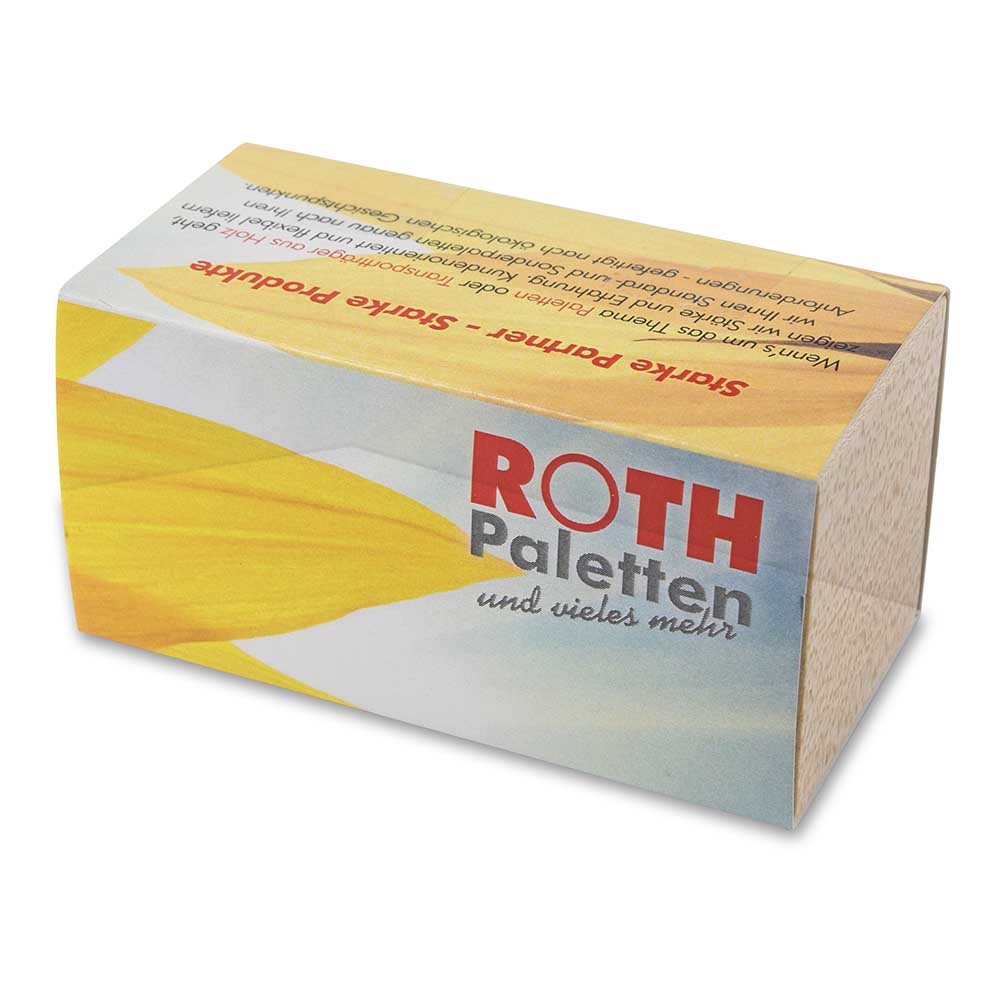 Pflanz-Holz 2er Set mit Samen - Basilikum, 1 Seite gelasert