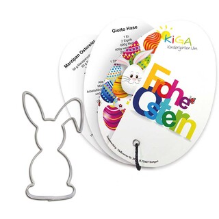 Backförmchen mit Rezeptblock Osterei - Hase 3