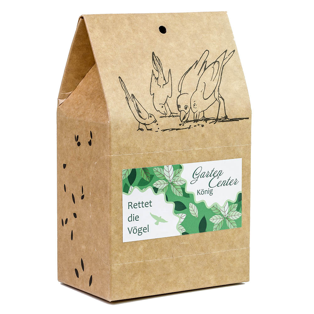 Vogelfutter To-Go - Weihnachten - Werbeaufkleber