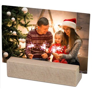 Bildhalter aus Holz - Weihnachten - mit Lasergravur