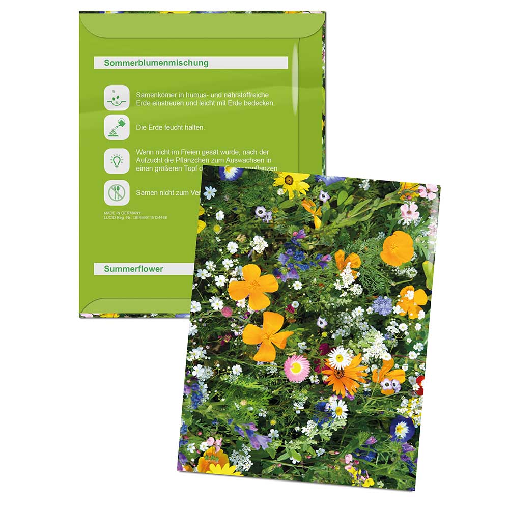Samentütchen Klein - Standardmotiv  - Sommerblumenmischung - Standardmotiv  - Sommerblumenmischung